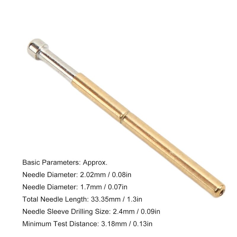 大型丸型ヘッド・スプリング・テスト・プローブ,PCB試験用,高通路電流と低阻力