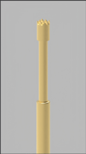 100ミリリュームのスプリングテスト・プロブとクラウン・ティップとBeCu・プランジェル