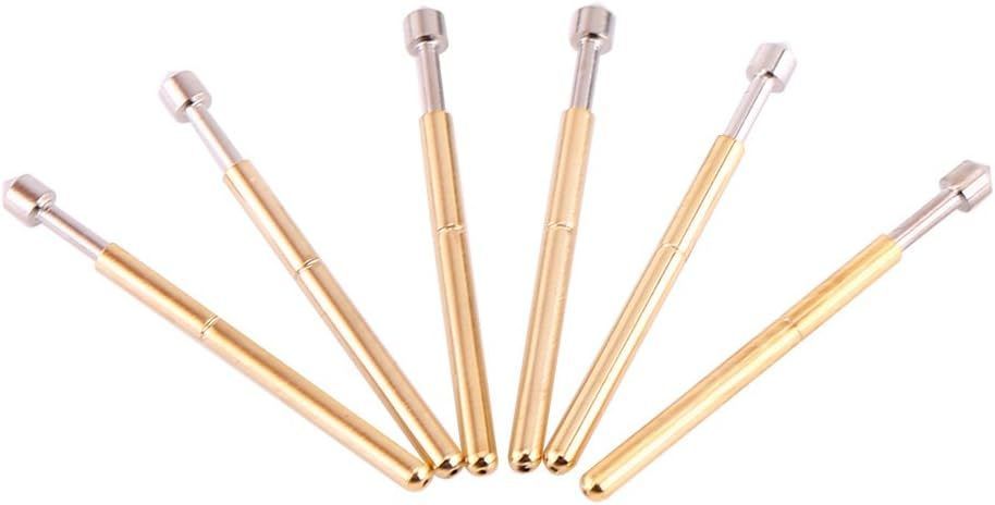100 Pieces P75-E2 Cone Head Spring Test Probe with 16mm Length and 1.4mm Boring Size for PCB Testing