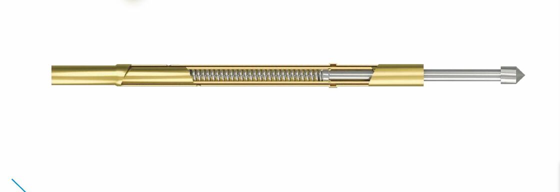 Gold Plated Brass Barrel Spring Test Probe with 0.5amps Current Rating and 50 Millionhms Max Contact Resistance