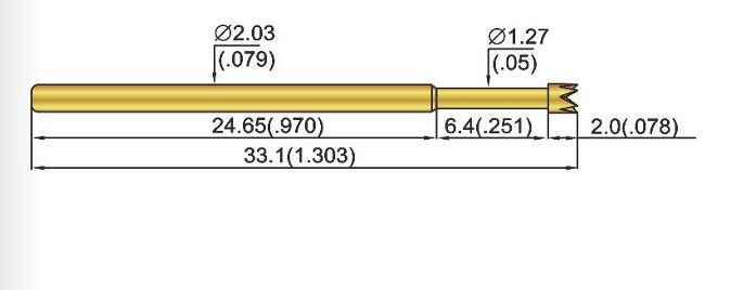 ICT用途向けカスタムサイズステンレス鋼スプリングテストプローブ（BeCu/SK4プランジャー付き）