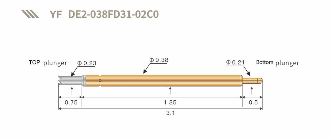 電子テスト用のパーソナルサイズ ポゴピン