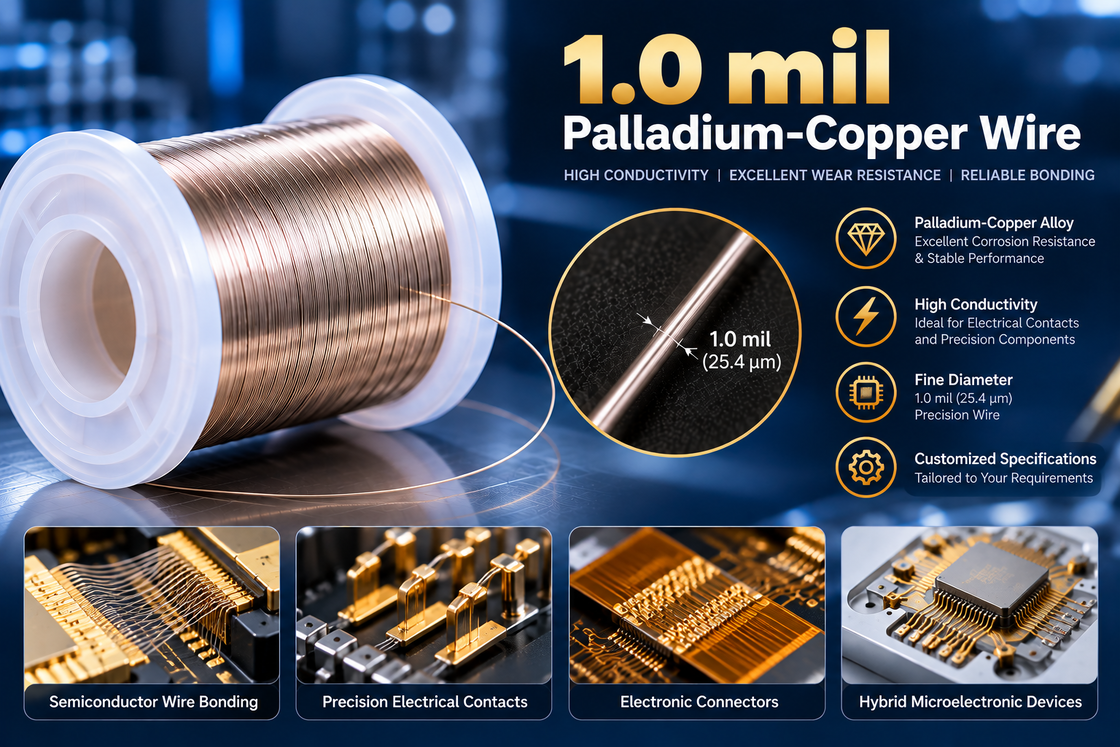 1.0mil Palladium-Coated Copper Bonding Wire (25.4μm) | High-Precision Semiconductor Wire – Sichuan Winner